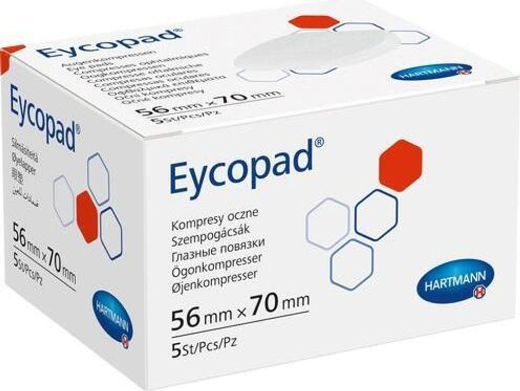 EYCOPAD Augenkompressen 56x70 mm unsteril
