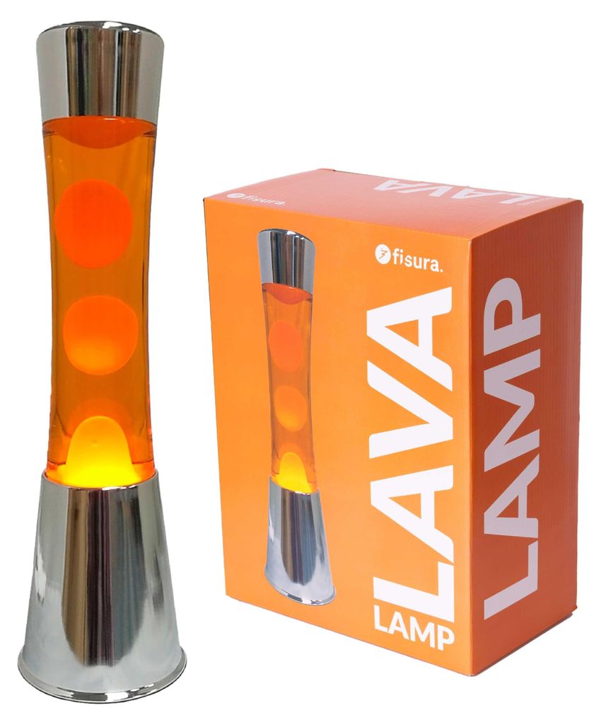 Fissuur achter de lava lamp - chroom/oranje Productafbeelding 