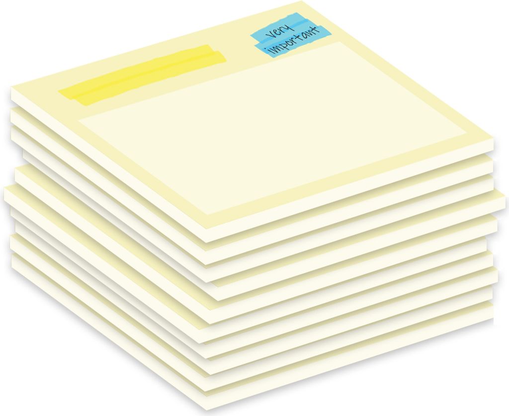 PRICARO Notizblock "Textmarker" gelb, magnetisch, A7, 10 Stück