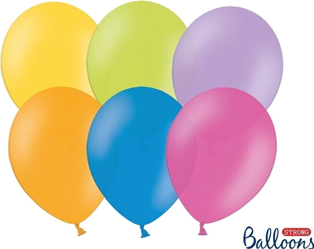 Strong Balloons 30cm, Pastel Mix (1 Packung / 50 Stück)