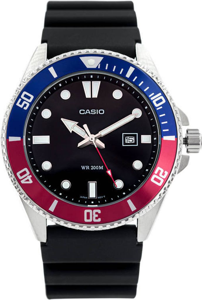 A close-up studio shot of a Casio watch.