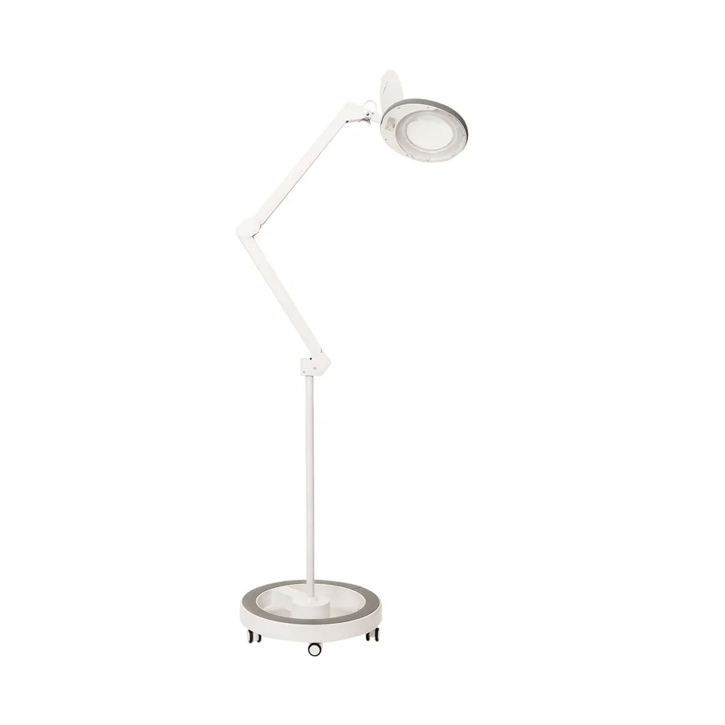 Loupe de travail lumineuse LED Lumeno sur pied mobile gris 3 dioptries