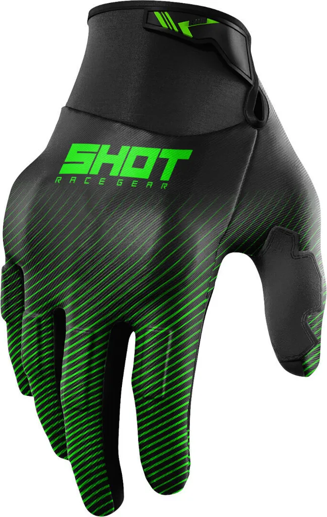 Gants de pilotage tout-terrain Shot Drift Rim noir vert taille 10 pro