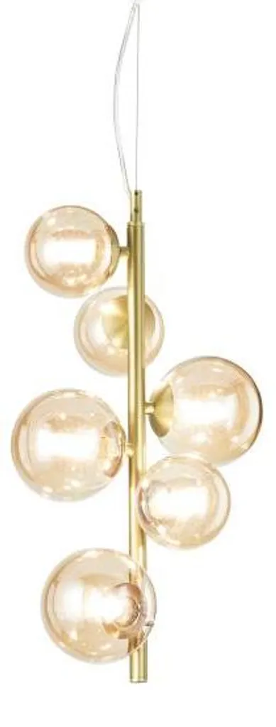 Lustre Moderne Laiton pour Éclairer les Grandes Pièces 6 G9 15W