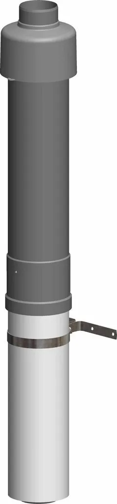Terminal de Toit DN80/125 PolyTop Noir 650mm Résistant aux Intempéries
