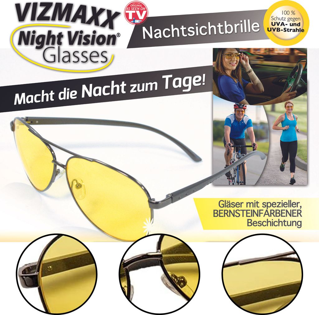 Vizmaxx - Autofahrerbrille, Nachtsichtbrille, Tag- und Produktbild 5