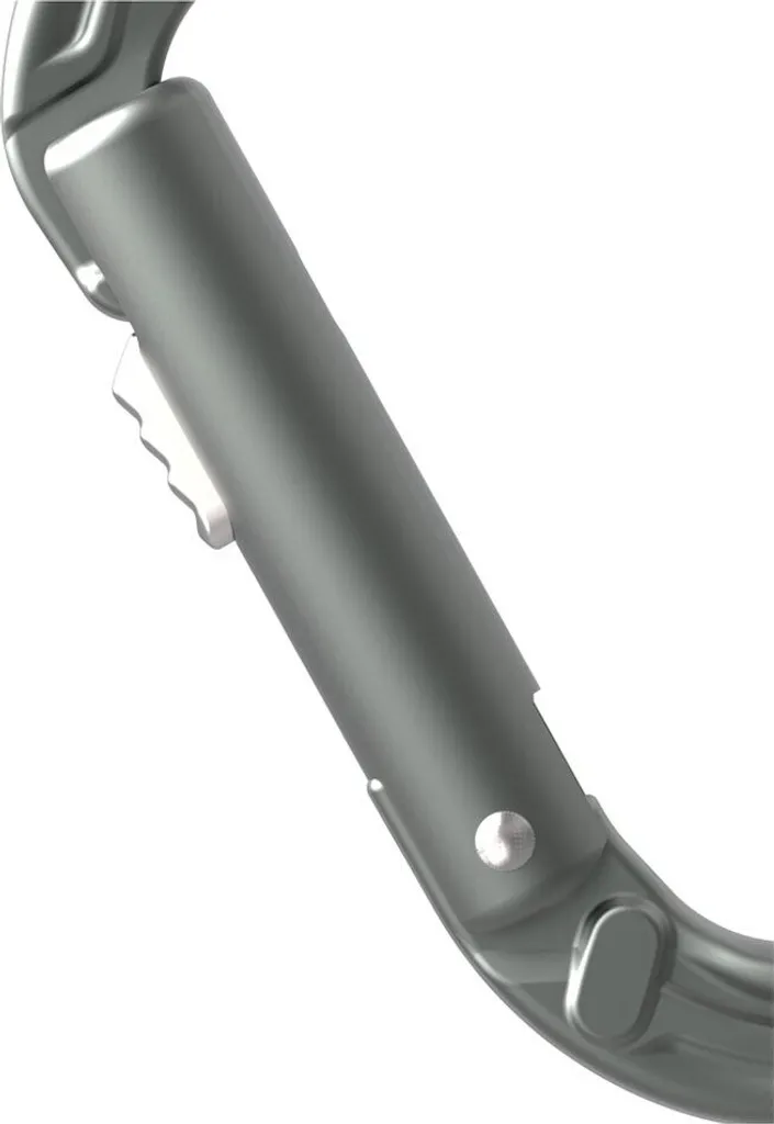 Edelrid HMS Strike Slider gris mousqueton compact avec système Keylock