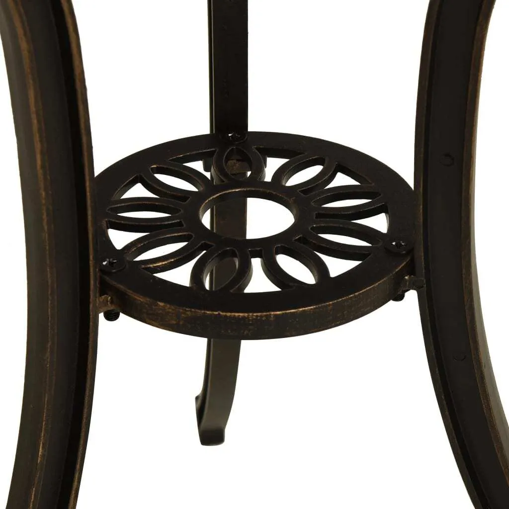 Tavolo Garden Bronze 62x62x65 Alluminio Pressofuso | Qualità Premium - 5