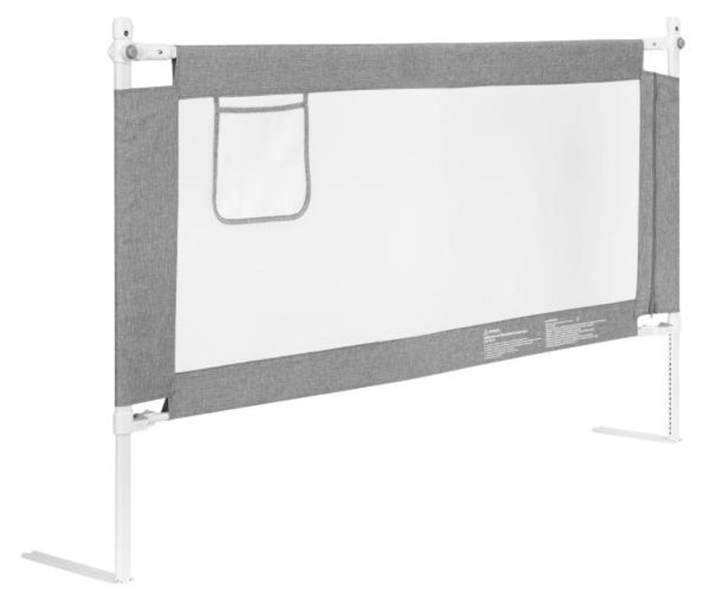 ECOTOYS SG-030B-GY Beschermingshek voor wieg, 180 cm, grijs Productafbeelding 