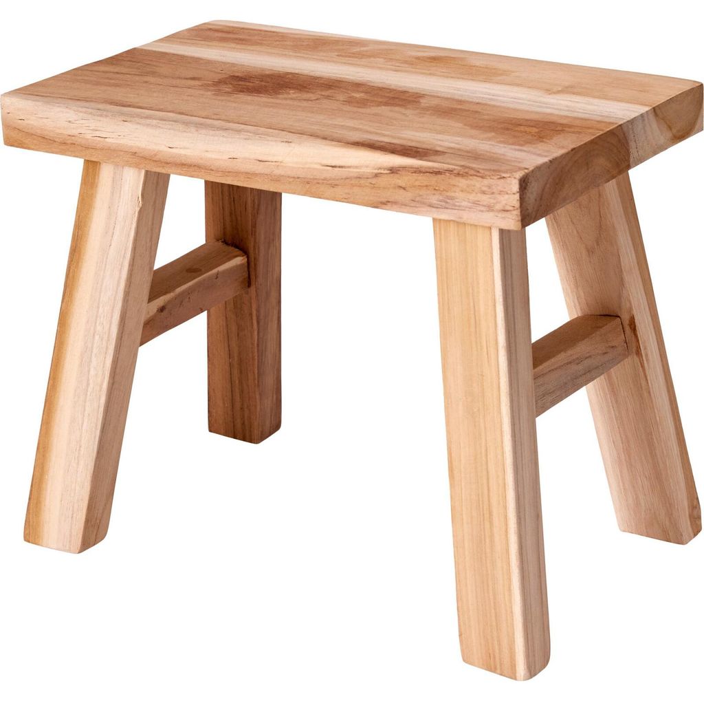 Home & Styling Hocker - Teakholz - 31 x 19 x 25 cm - Produktbild 