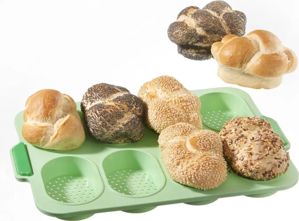 2 x Brötchenbackform aus Silikon Produktbild 