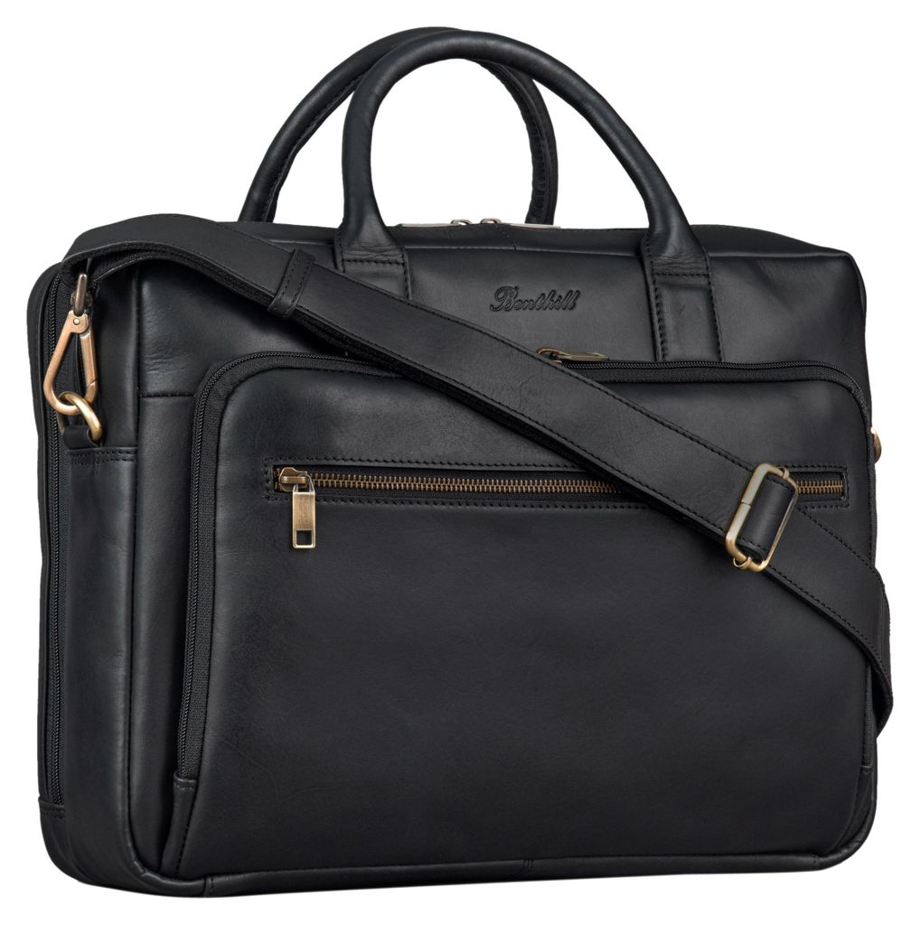 Benthill Aktentasche aus echtem Leder - Schultertasche / Produktbild 