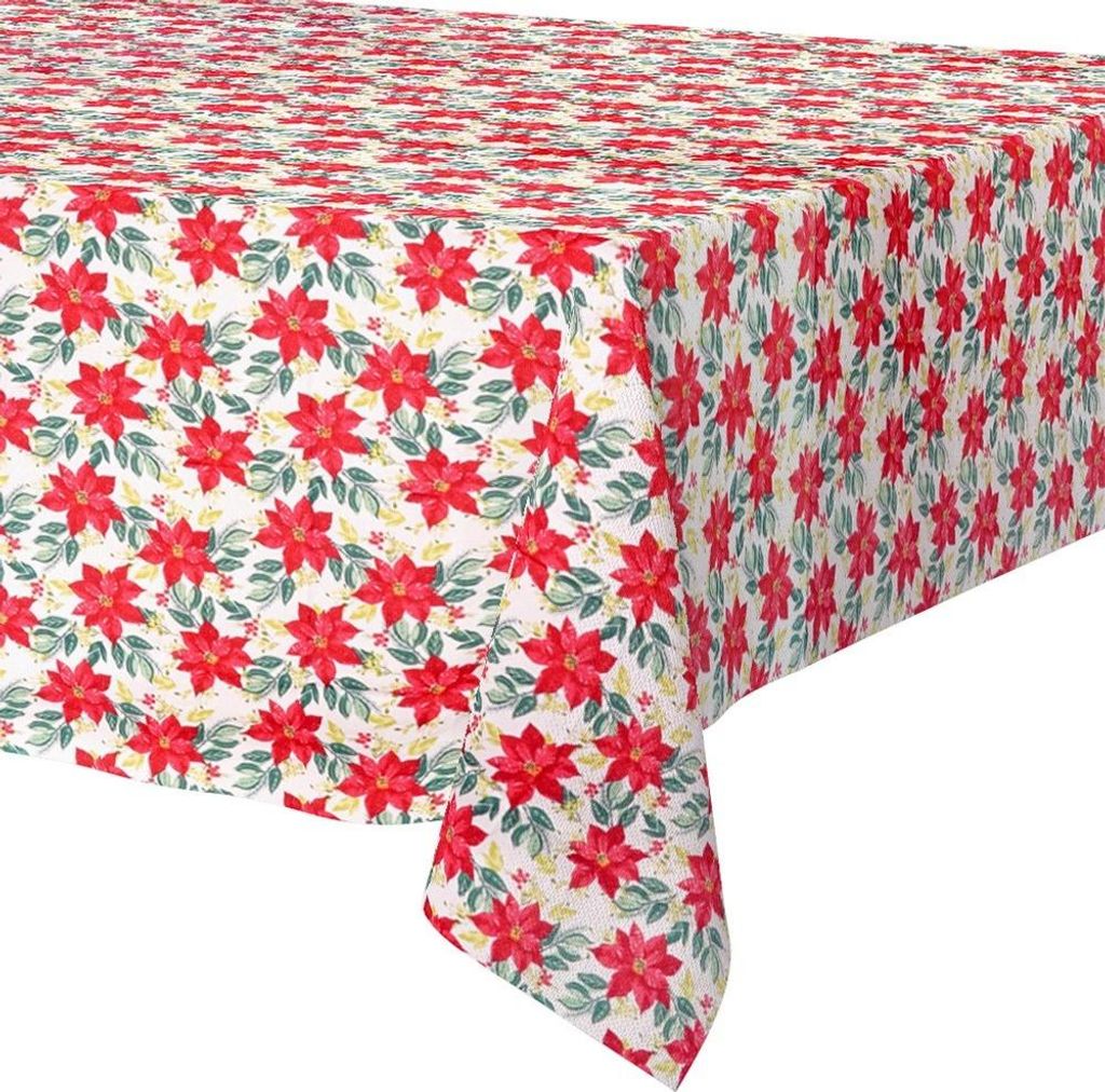 Weihnachts-Tischdecke für den Heiligabend-Tisch, dekorativ, für die Feiertage, 220 x 150 cm