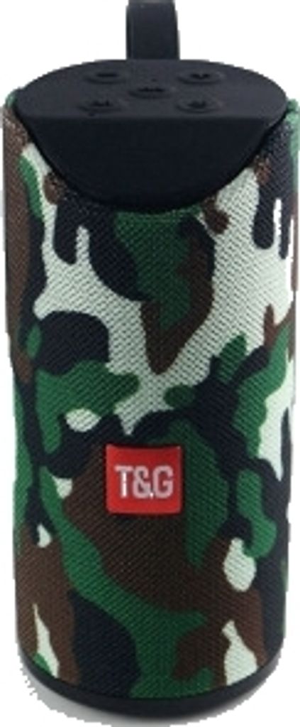 TG113 10W tragbare Säule für den Außenbereich Drahtloser Bluetooth-Lautsprecher USB TF FM-Radio Musik Stereo-Subwoofer Für PC MP,(Tarnung)