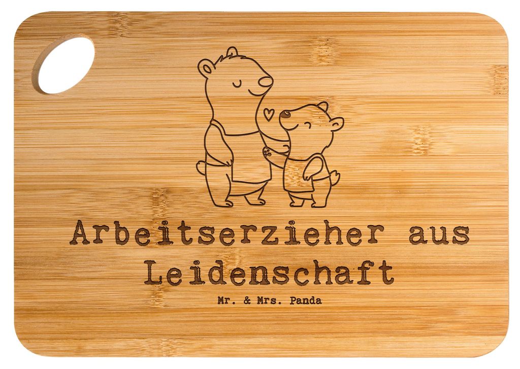 Mr. & Mrs. Panda holzschneidebrett Arbeitserzieher Leidenschaft - Transparent - Geschenk, Studium, Witzig, essbrett, Schneidebrett, Beruf, Ausbildu...