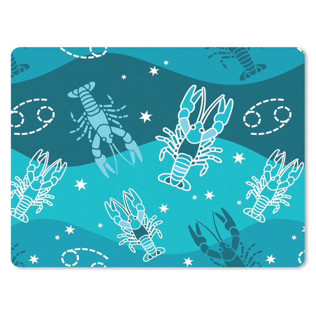 MuchoWow Mauspad Mousepad Tierkreiszeichen - Krebs - Design 40x30 cm - Mousepads - Maus Mat - Pad - Mausunterlage - Anti Rutsch