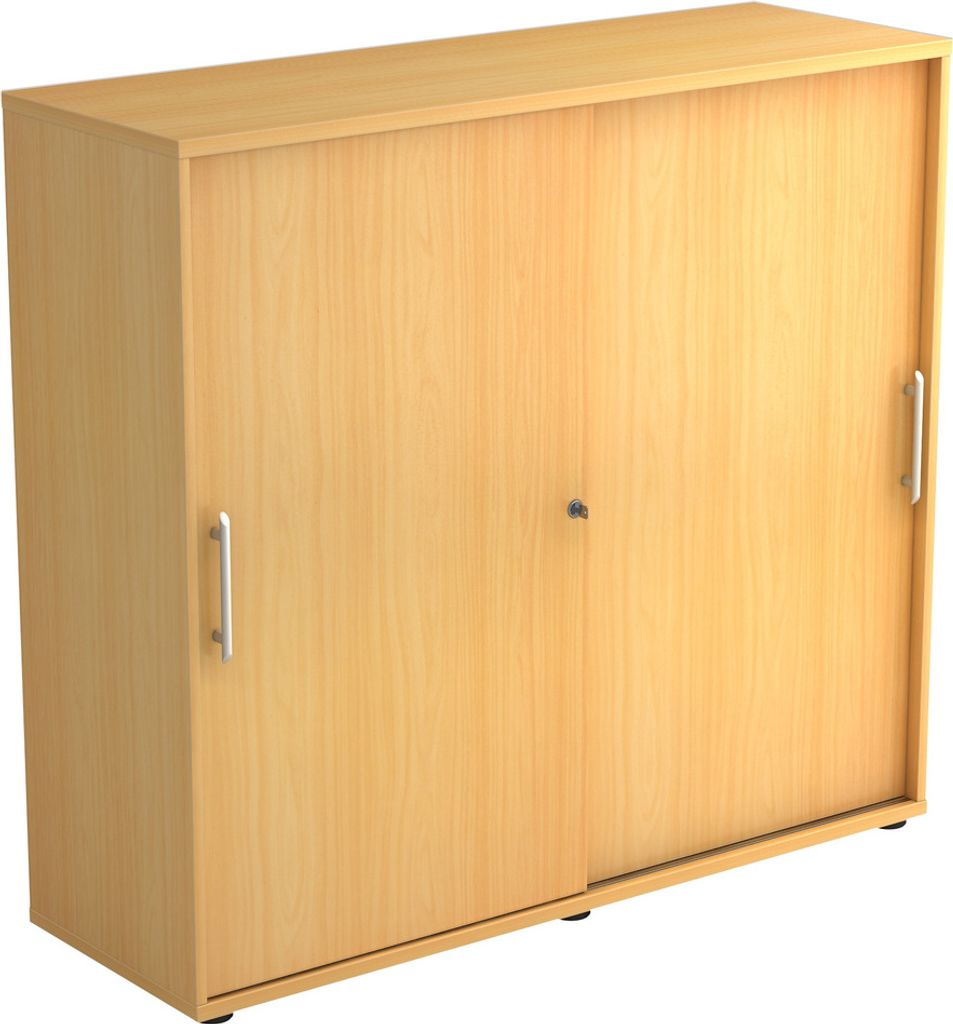 HAMMERBACHER Schiebetürenschrank, V1753S/6/6/RE buche 2 Fachböden 120,0 x 40,0 x 110,0 cm