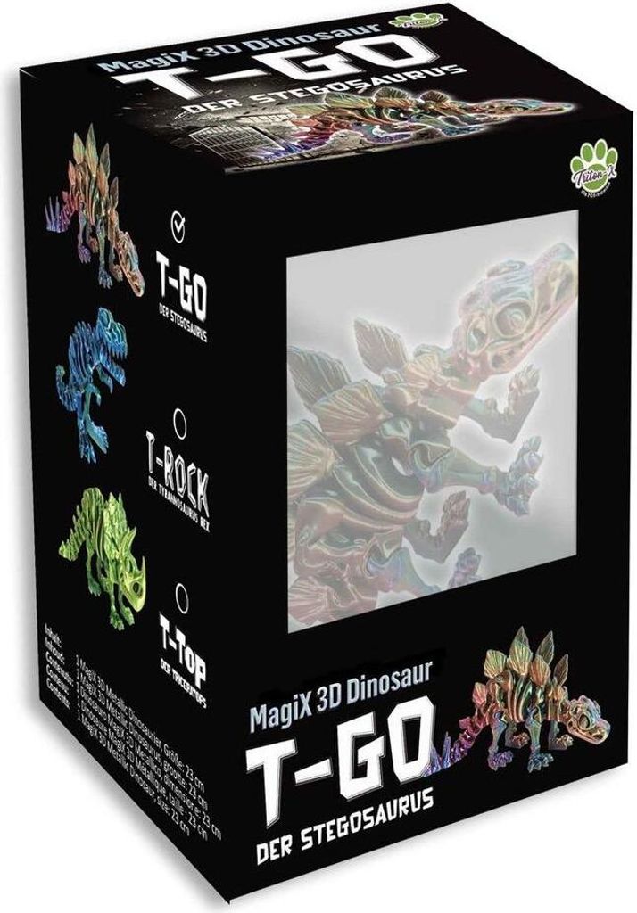 T-GO der Stegosaurus, 3D Metallic Dino 23cm
