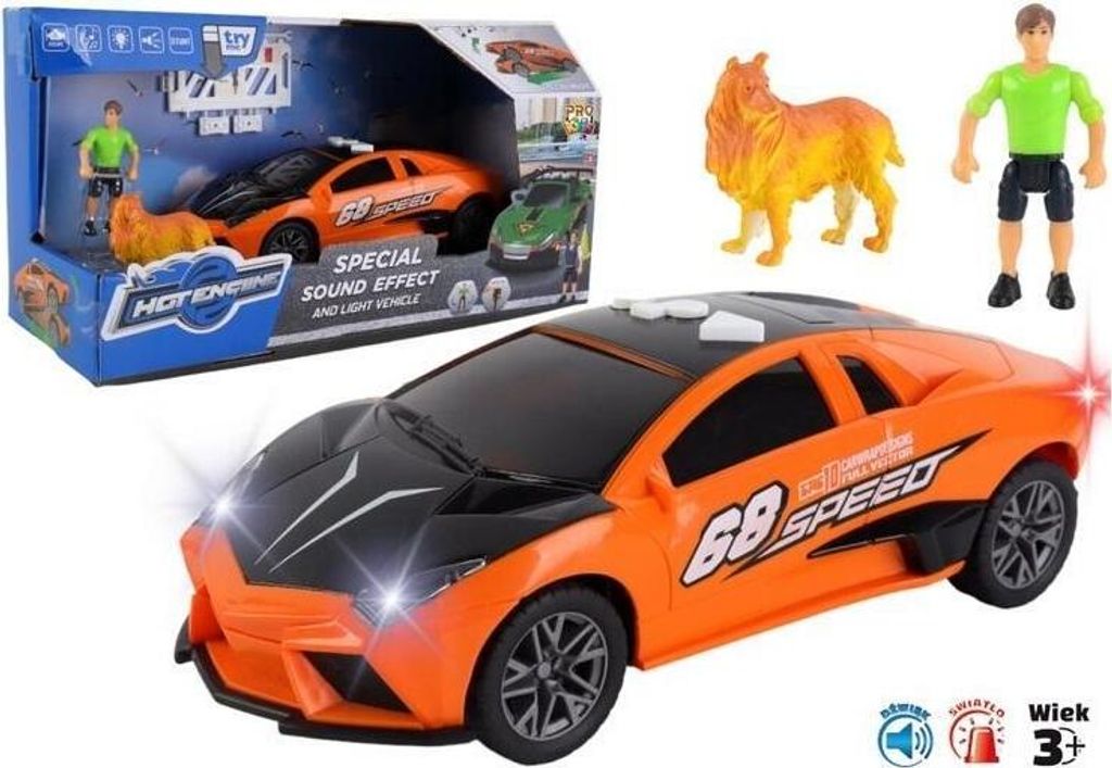 Straßenwahnsinn - Orangefarbener Sportwagen