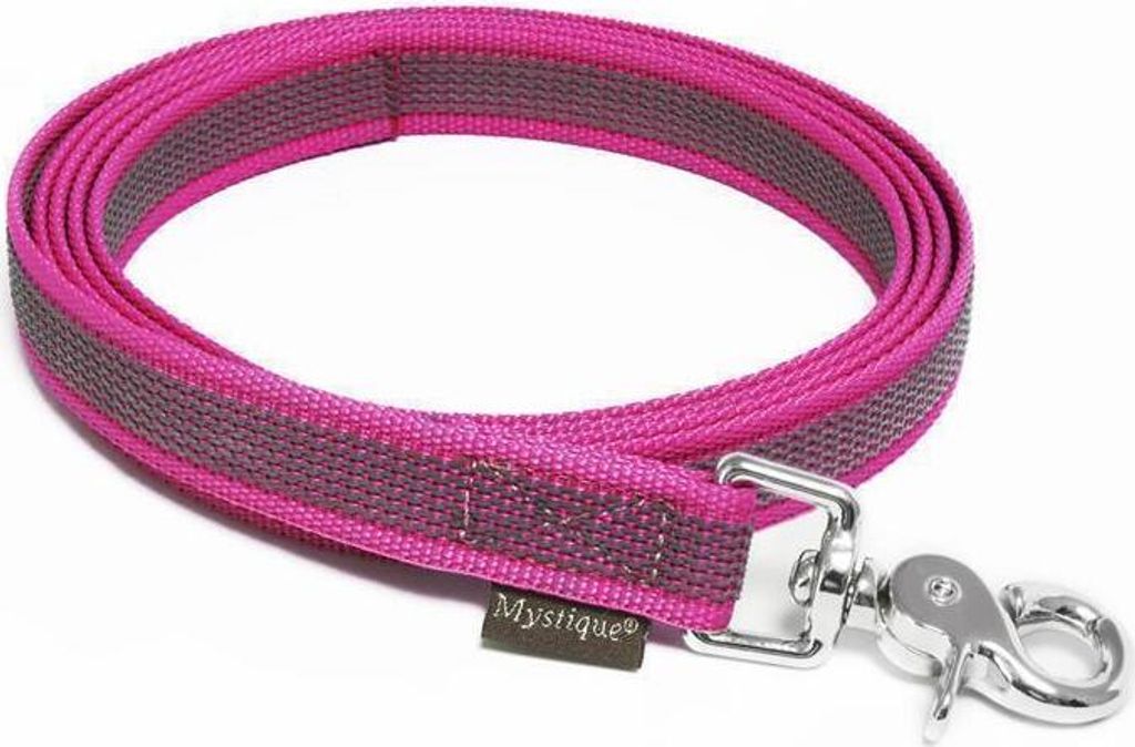 Mystique Gummierte Leine 20mm ohne Handschlaufe Scherenkarabinerhaken purpur 1m