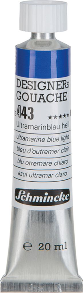 Schmincke DESIGNERs GOUACHE - 20ml Tube - Ultramarinblau hell 25 443 007