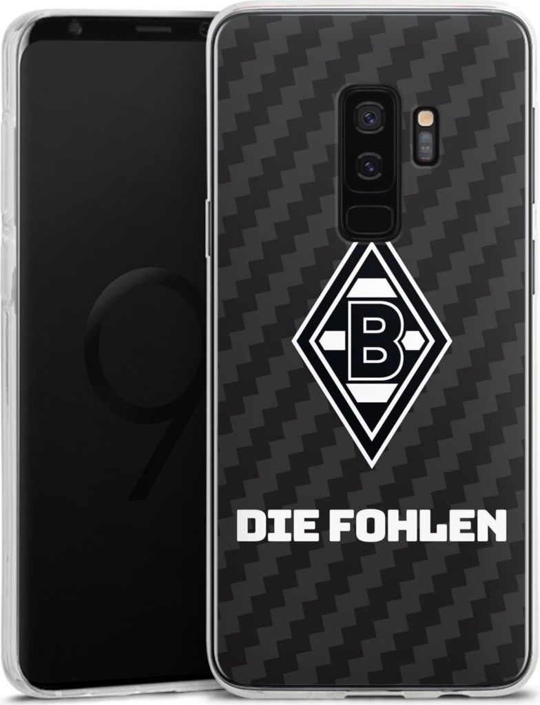 DeinDesign Handyhülle für Samsung Galaxy S9 Plus Duos Silikon Hülle Case Smartphone Schutzhülle Borussia Mönchengladbach Carbon Gladbach