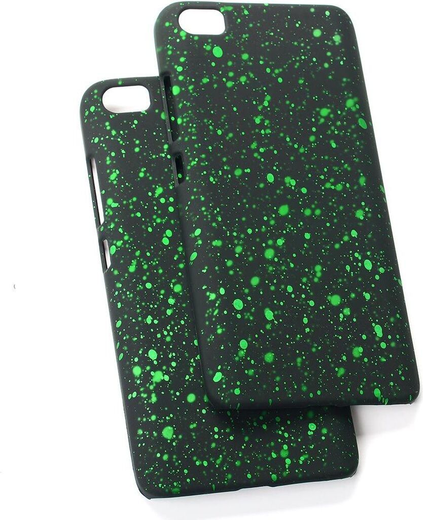 Handy Hülle Schutz Case Bumper Schale für Xiaomi Mi 5 3D Sterne Grün