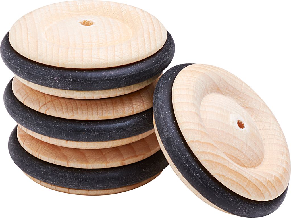 VBS Holzräder mit Gummireifen, Ø 43 mm x 13 mm, 4 Stück Produktbild 