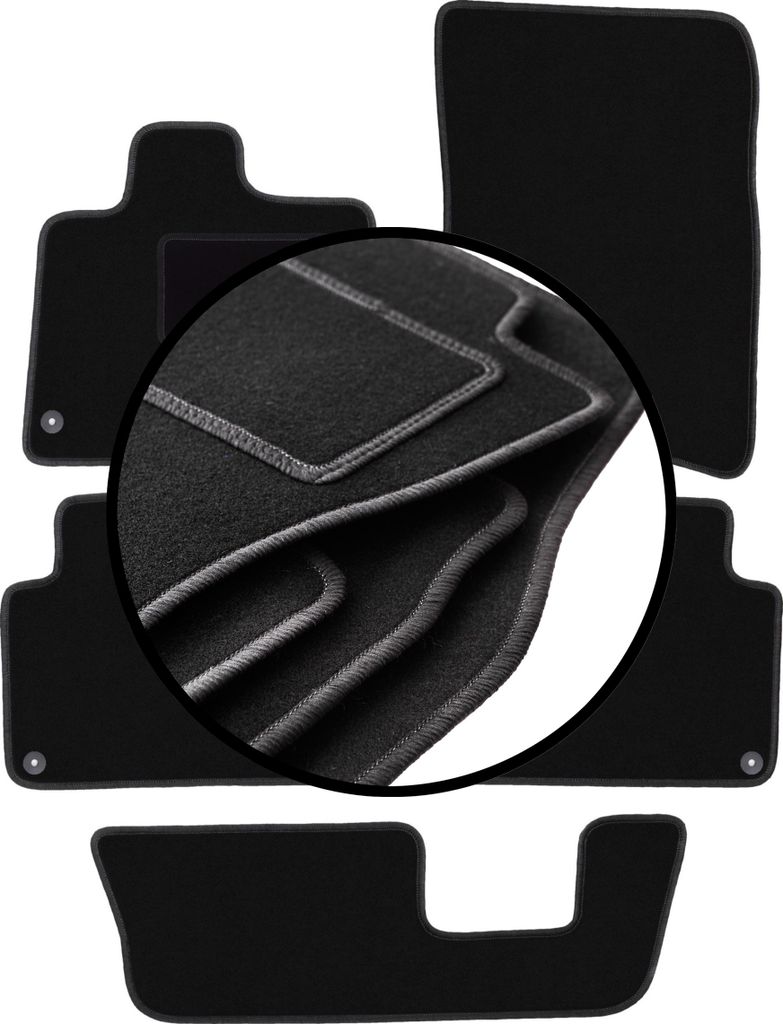 Komplettset Veloursmatten für: Audi Q7 I 4L SUV (2005-2015)