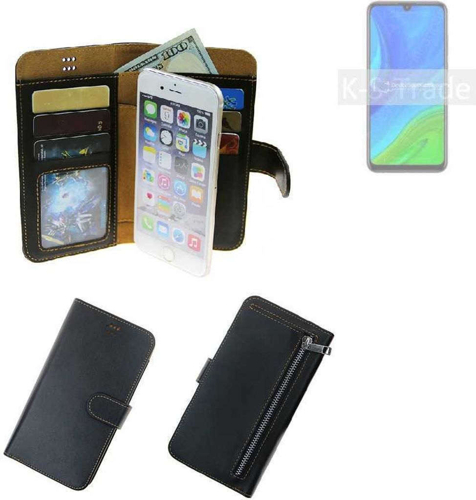 K-S-Trade Schutz Hülle kompatibel mit Huawei P Smart 2020 Klapphülle Case Phone cover Slim Handytasche Handy Hülle schwarz aus Kunstleder (1 Stk)