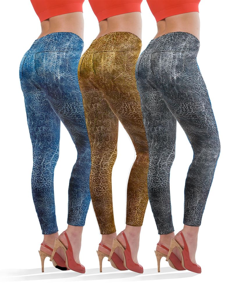 Smarttex Legíny Leather Print 3 ks - Veľkosť Xl Obrázok produktu 