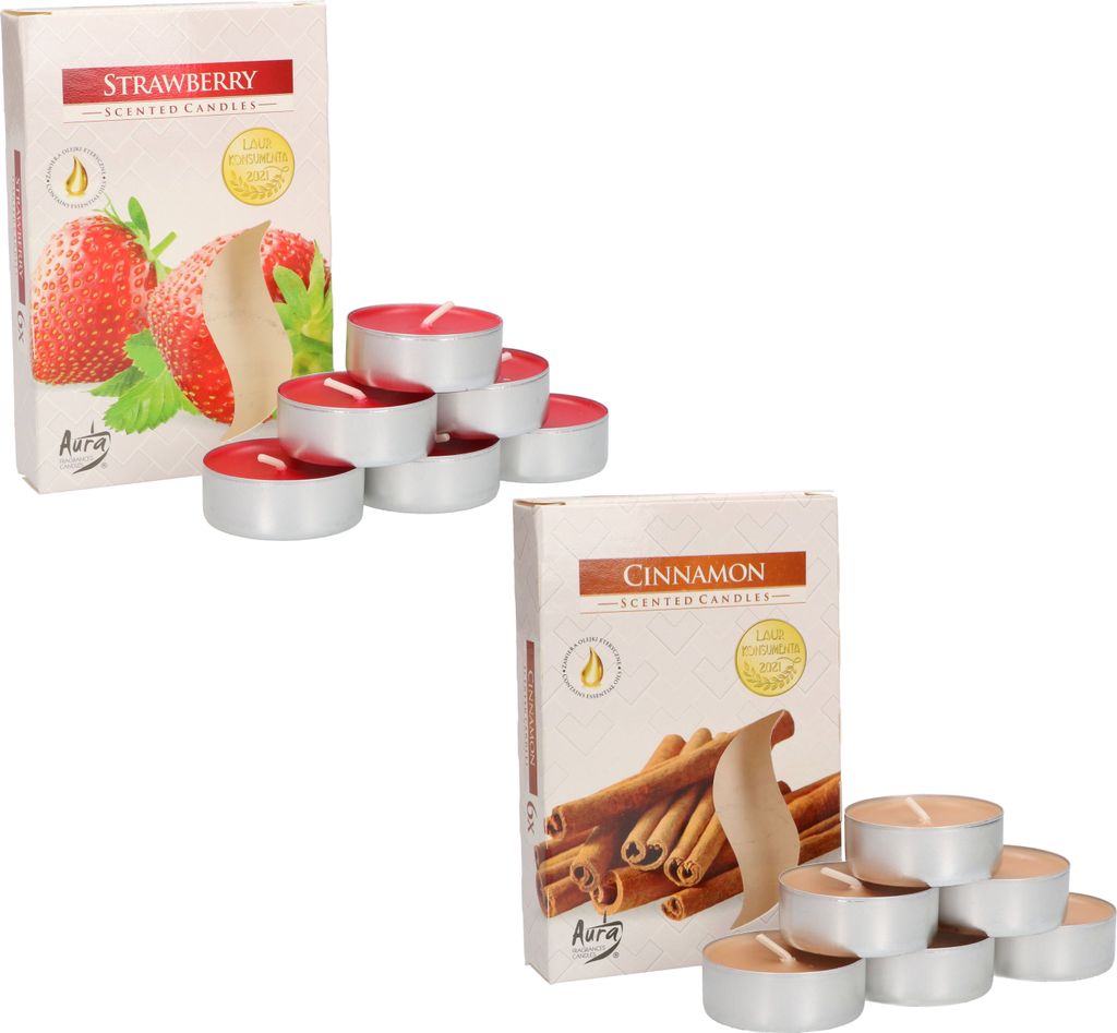 KOTARBAU® confezione da 12 candele profumate Fragola Immagine del prodotto 