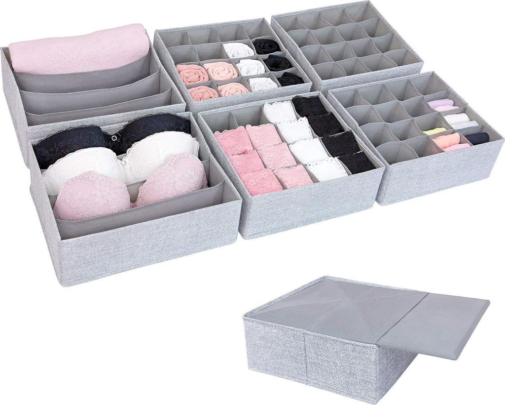 Pax 100 Organizer für IKEA Kleiderschrank - Robuster Boden - Aufbewahrungssystem für Schubladen für Socken, BHs und Unterwäsche (6-teiliges Set)