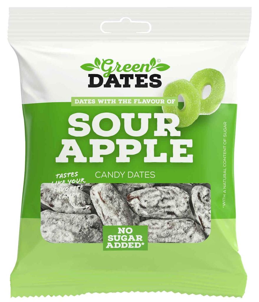 Green Dates Sour Apple 90g Produktbild 