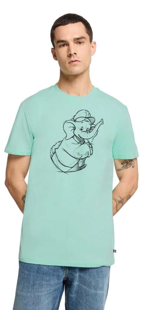 Spreadshirt Benjamin Blümchen Porträt Zeichnung Skizze Männer Premium T-Shirt, L, Mint