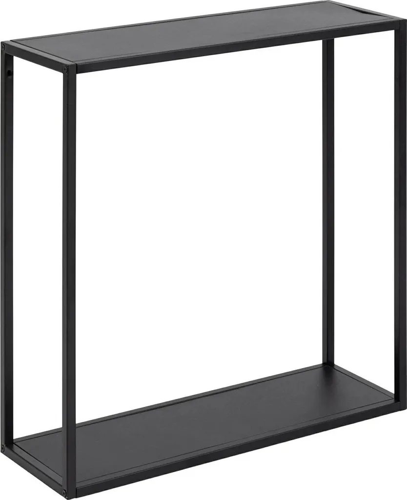 Étagère murale carrée noire Geelong en acier pour décoration intérieure