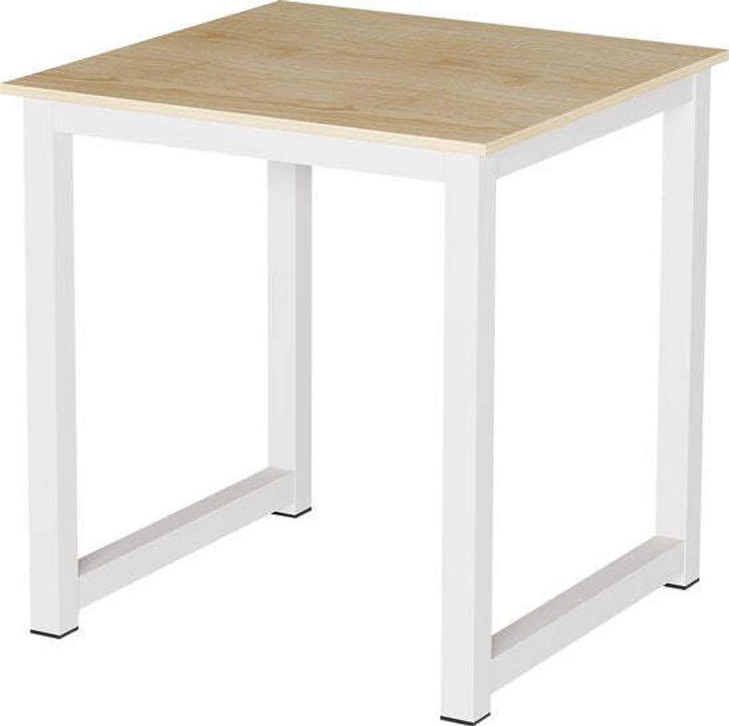 VDD Küchentisch - Schreibtisch-Tisch - 75 cm x 75 cm - weiß braun