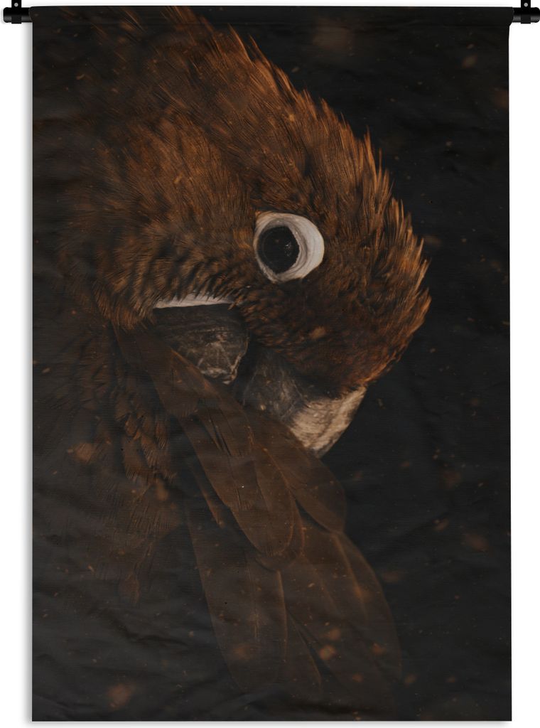 MuchoWow Wandteppich Wandbehang Papagei - Vogel - Federn 60x90 cm Tapisserie Dekoration Wandtuch - Foto-Teppich - Abwaschbar