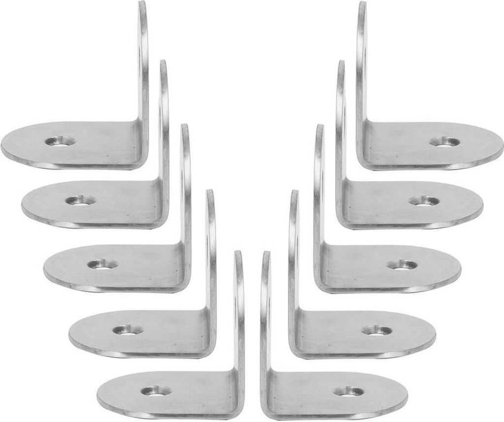 20 Stück Winkelverbinder 25x25 mm | L-förmige Holzverbinder | 90 Grad Eckwinkel für Möbel, Schränke - Lochwinkel aus Eisen | Möbelwinkel - Me...