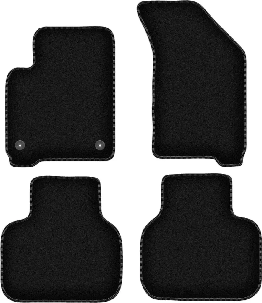 Set 4 Tappetini Fiat Freemont 2011-2016 | Velluto Nero con Clip Fix