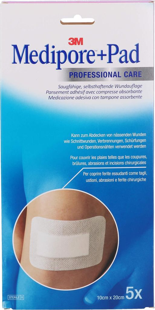 Medipore + Pad 10 cm x 20 cm, 5 St PFL