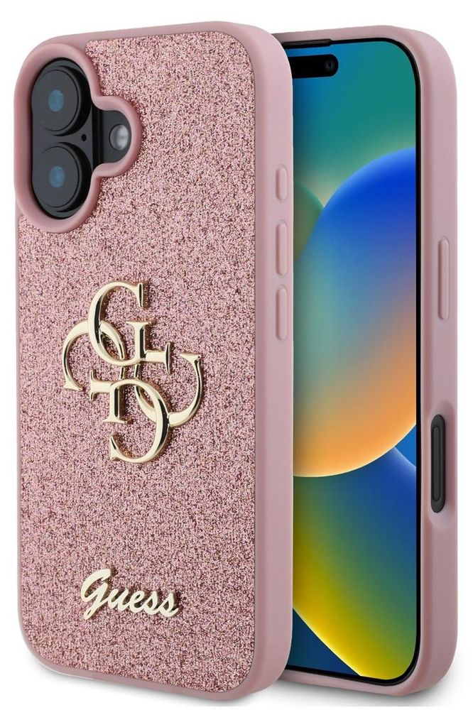 Guess GUHCP16SHG4SGP iPhone 16 6.1" pink hardcase Fixed Produktbild 