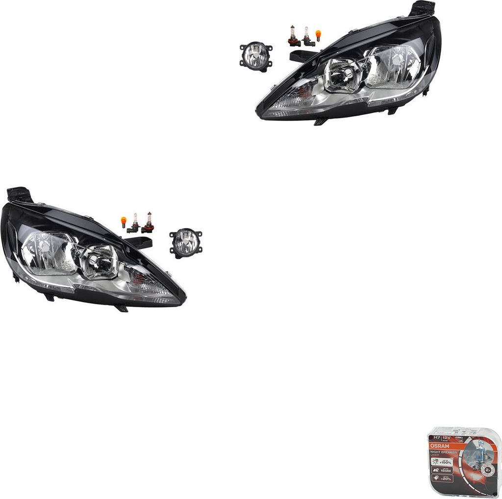 Johns, Scheinwerfer + Osram Night Breaker Laser passend für Peugeot 308 Ii 09/13-HB3 00006208Q3 6208Q3 SU001A3436 00006208Q3 6208Q3 SU001A3436 967...