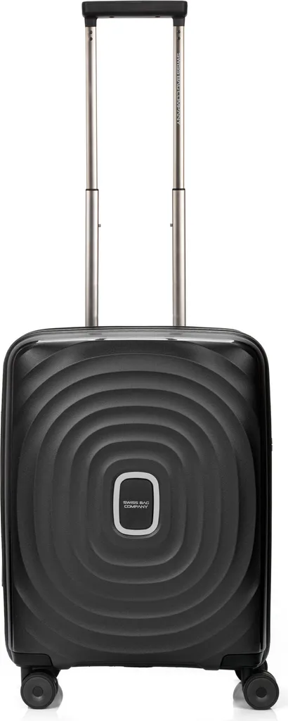 Valise Cabine SwissBags Echo 55cm Bagage à Main Rigide 4 Roues Noir