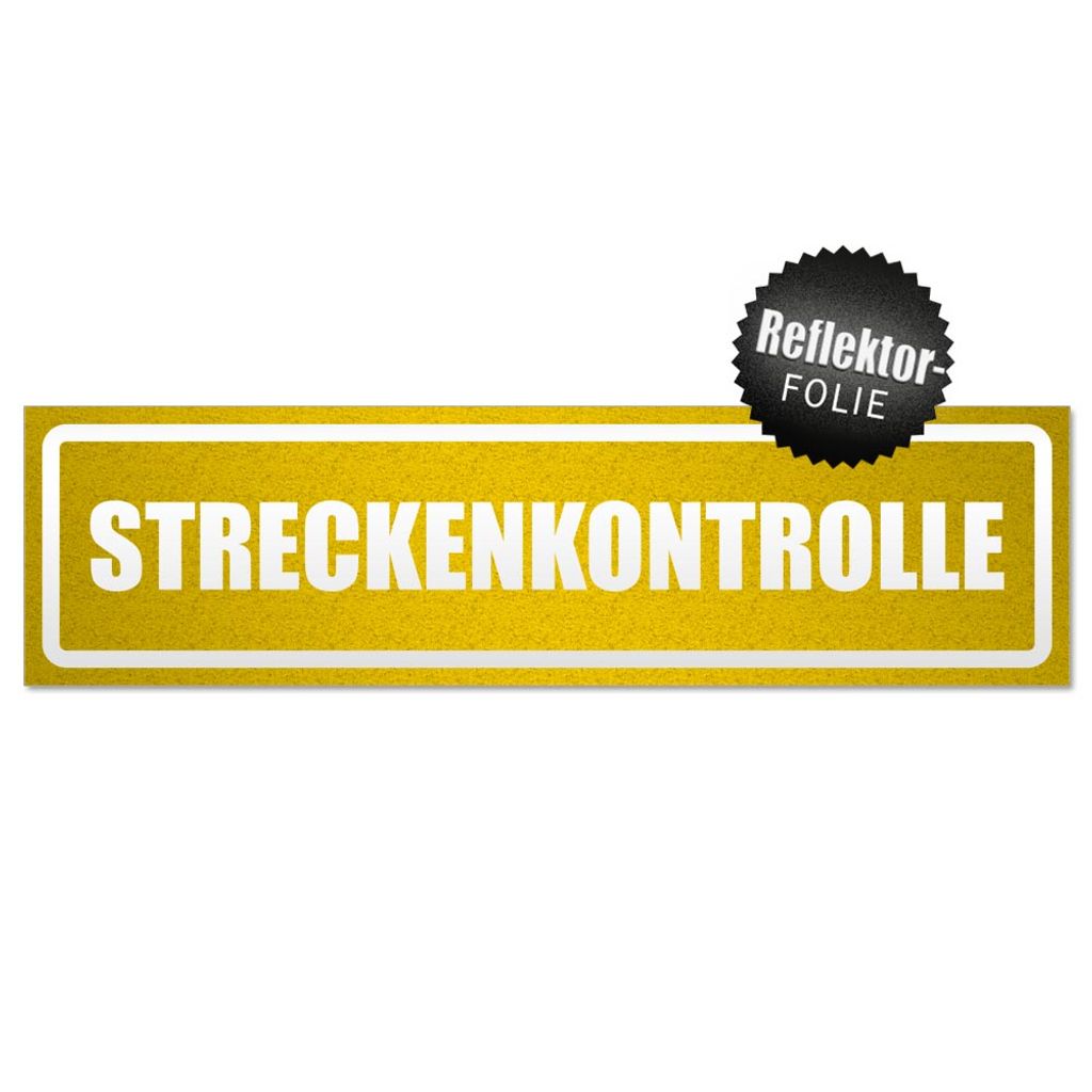 Streckenkontrolle invertiert Magnetschild Schild magnetisch