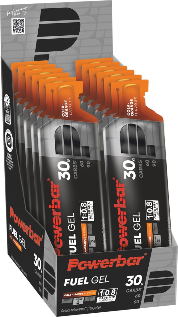 POWERBAR Kohlenhydratgel Fuel 30Gel Black Line Cola-Orange Kohlenhydrate 12x50ml