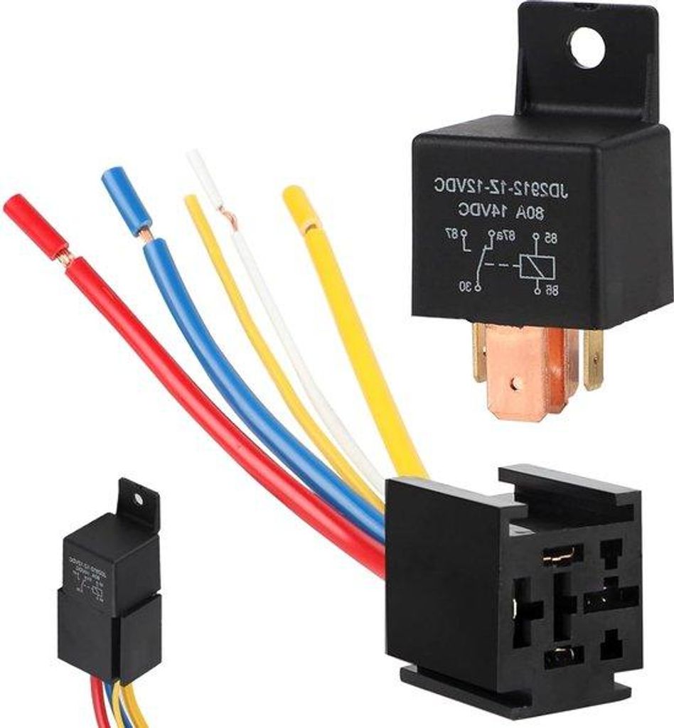 12-V-Relais 5-Pin SPDT mit 5 Kabelanschluss für Motorräder und LKW mit 12 V