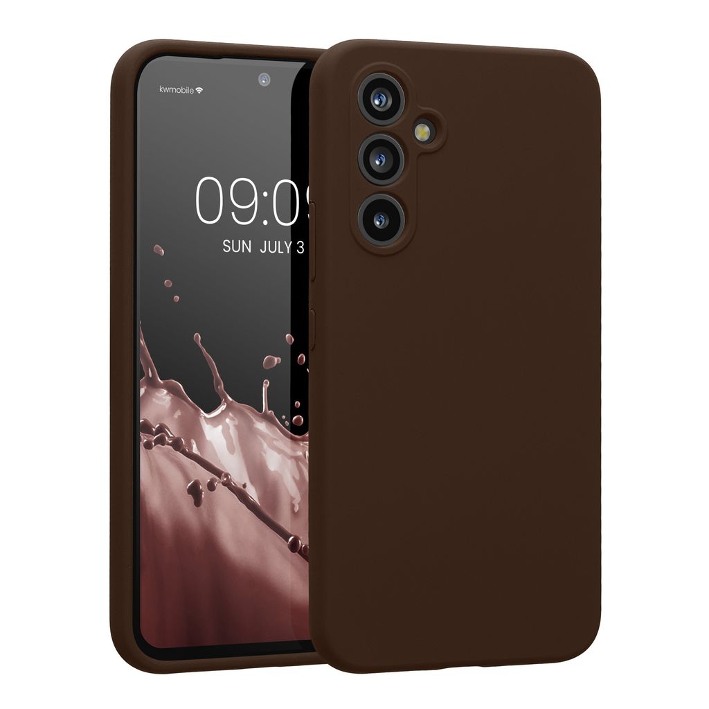 kwmobile Hülle kompatibel mit Samsung Galaxy A54 5G Hülle - A54 Case gummiert - Silikon Handyhülle - Schutzhülle Chocolate
