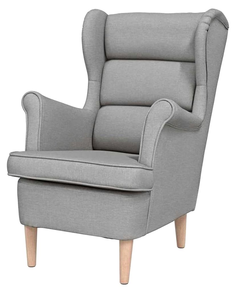 Sessel in Wolkengrau 74x84x100 cm, Relaxstuhl, Lounge Sessel, Sofastuhl, Wohnzimmersessel, Schlafzimmersessel, Stoffsessel