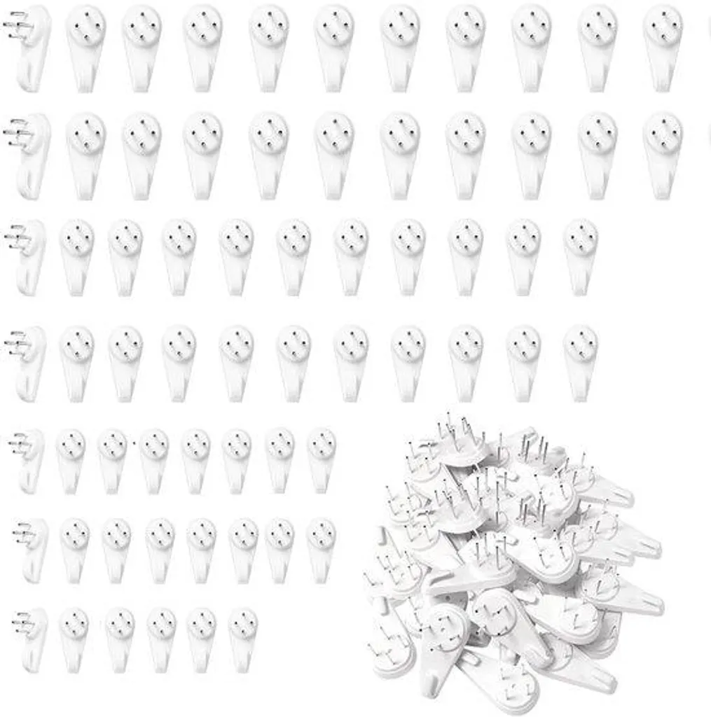 Lot de Crochets pour Panneaux de Signalisation et Supports Muraux Blancs